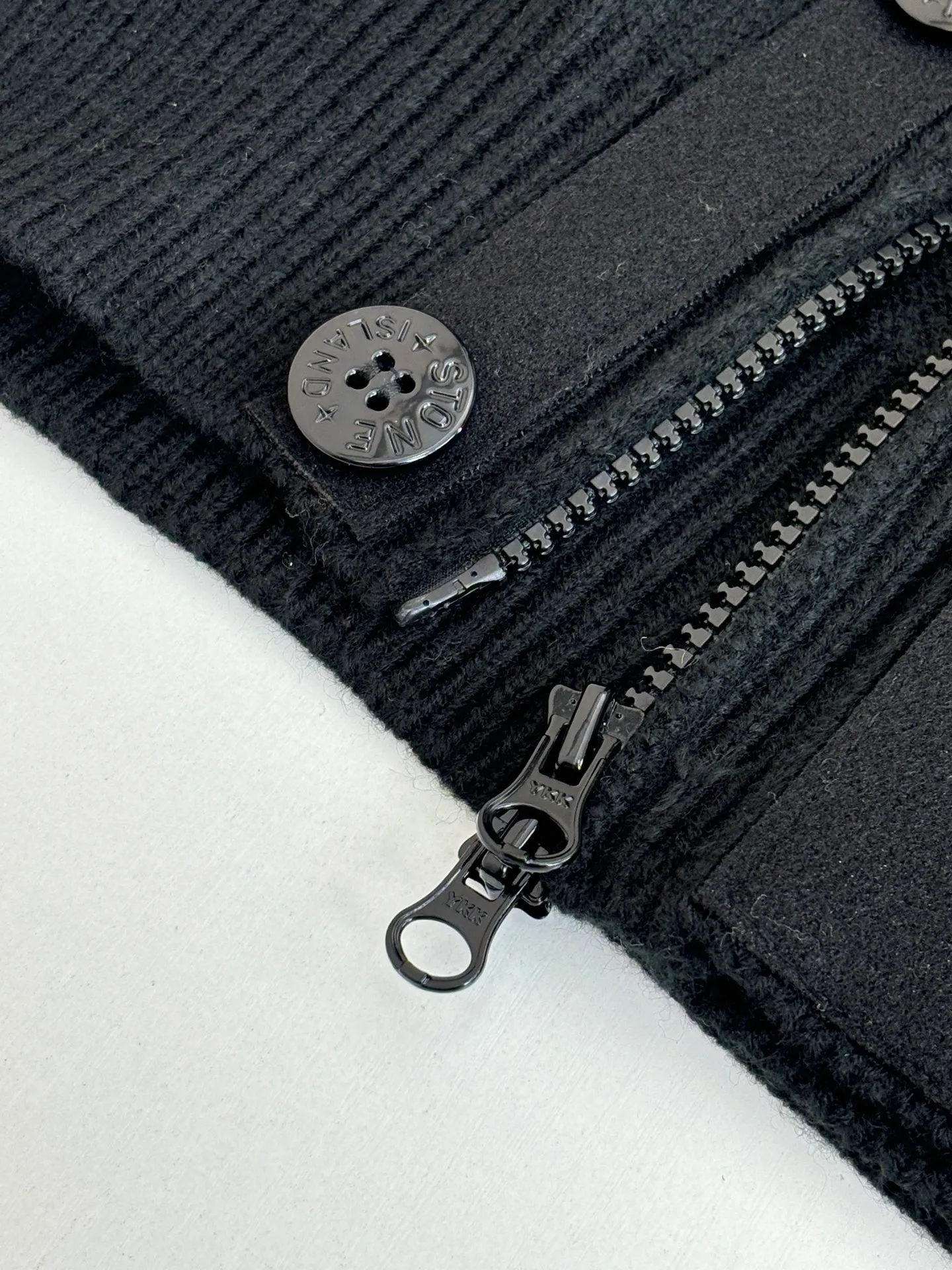 P610 Stone Island*/stone island wool knitted patchwork zipper cardigan jacket Size: S/M/L
